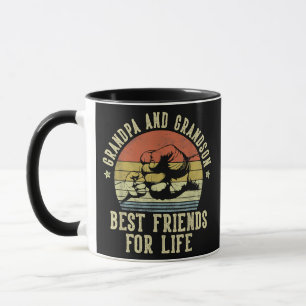 Grandpa and Grandson Best Friends for Life Funny G Mug