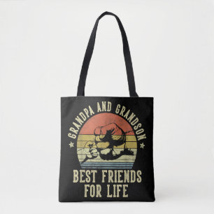 Grandpa and Grandson Best Friends for Life Funny G Tote Bag