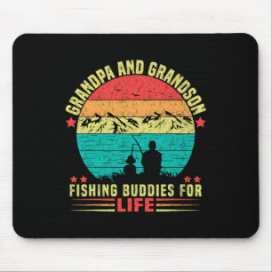 Grandpa And Grandson Fishing Buddies For Life 1 Mouse Pad