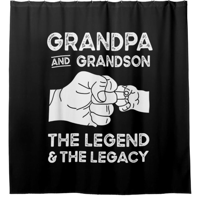 Grandpa And Grandson The Legend And The Legacy Shower Curtain (Front)