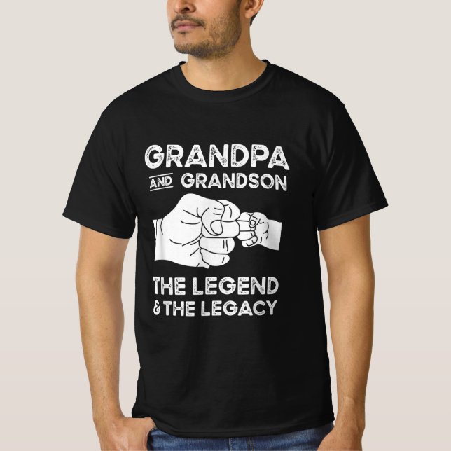 Grandpa And Grandson The Legend And The Legacy T-Shirt (Front)
