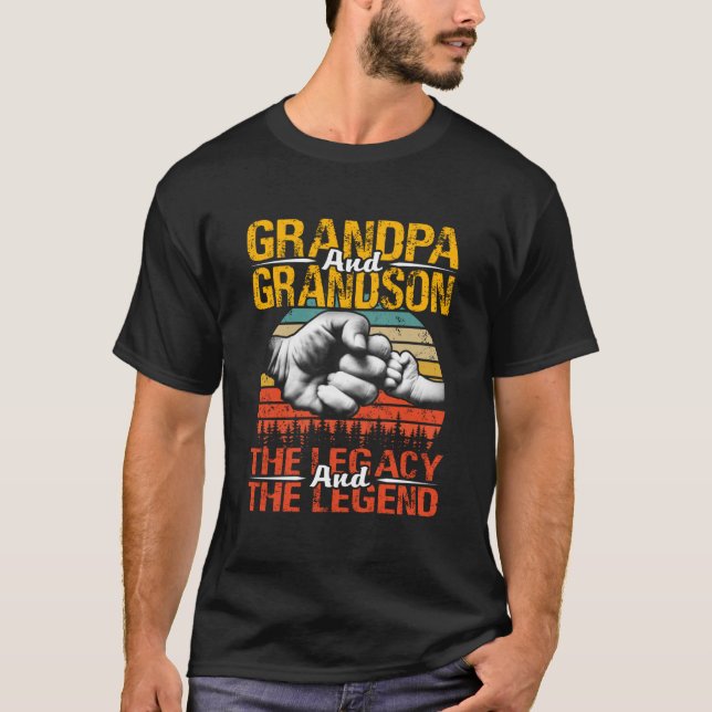 Grandpa And Grandson The Legend And The Legacy T-Shirt (Front)