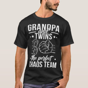 Grandpa And Twins Twin Grandpa Of Twins Twin Grand T-Shirt