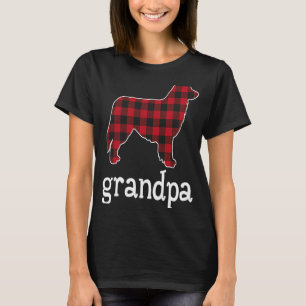 Grandpa Australian Shepherd Christmas Red Plaid Au T-Shirt