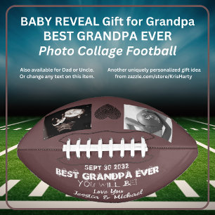 Grandpa Baby Reveal Pregnancy Announcement Football