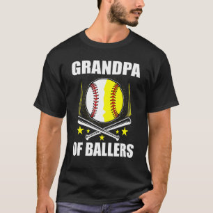 Grandpa Baseball Softball Of Ball Fathers Mothers  T-Shirt