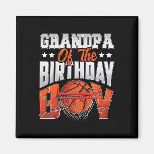 Grandpa basketball birthday Boy Family Baller b-da Magnet
