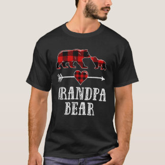 Grandpa Bear Christmas Grandpa Bear Plaid Pajama T-Shirt