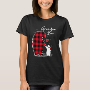 Grandpa Bear Christmas Pajama Red Buffalo Plaid_1 T-Shirt