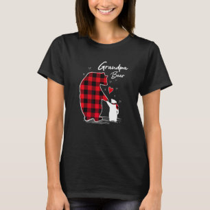 Grandpa Bear Christmas Pajama Red Buffalo Plaid Pr T-Shirt