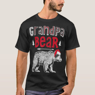 Grandpa Bear Christmas Santa  Family Matching Paja T-Shirt
