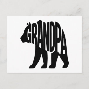 Grandpa Bear Holiday Postcard