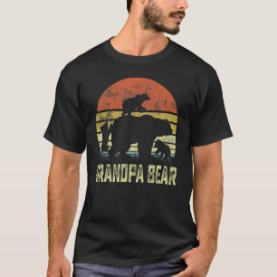 Grandpa Bear Matching Family Cub 3 kids Father's D T-Shirt