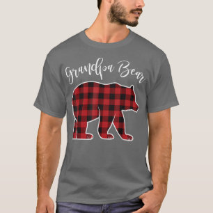 Grandpa Bear Pajama Red Buffalo Xmas Funny Family  T-Shirt