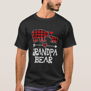 Grandpa Bear Red Buffalo Plaid Grandpa Bear Pajama T-Shirt