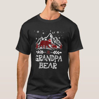 Grandpa Bear Red Buffalo Plaid Grandpa Bear Pajama T-Shirt