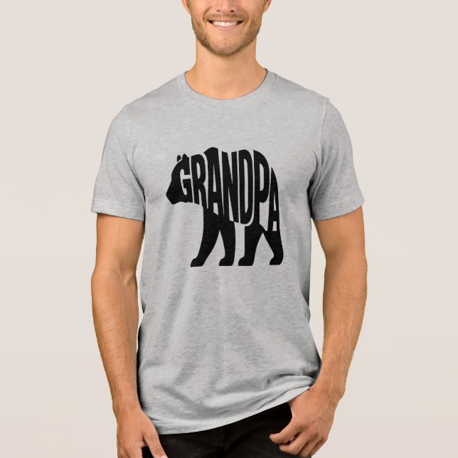 Grandpa Bear  Tri-Blend Shirt (Front)