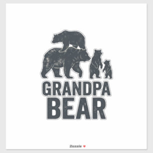 Grandpa Bear Vintage Engraving Family Bear Shirt D