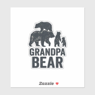 Grandpa Bear Vintage Engraving Family Bear Shirt D