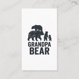 Grandpa Bear Vintage Engraving Family Bear Shirt D Business Card
