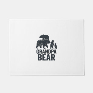 Grandpa Bear Vintage Engraving Family Bear Shirt D Doormat