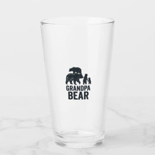 Grandpa Bear Vintage Engraving Family Bear Shirt D Glass