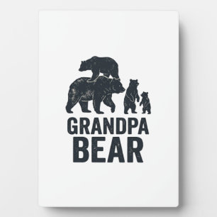 Grandpa Bear Vintage Engraving Family Bear Shirt D Plaque