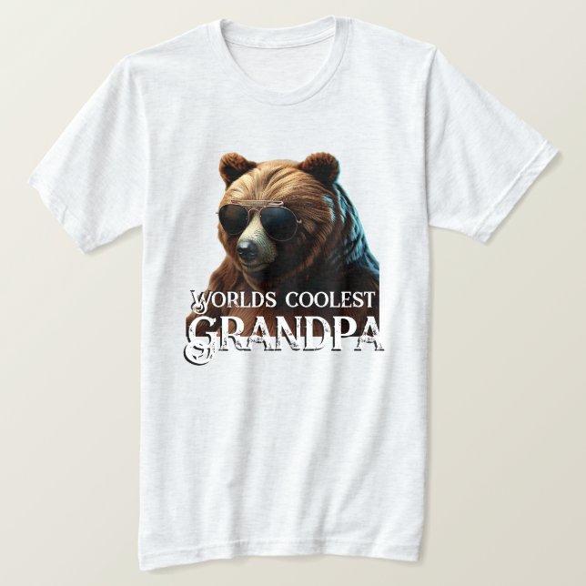 Grandpa Bear Worlds Coolest T-Shirt (Design Front)