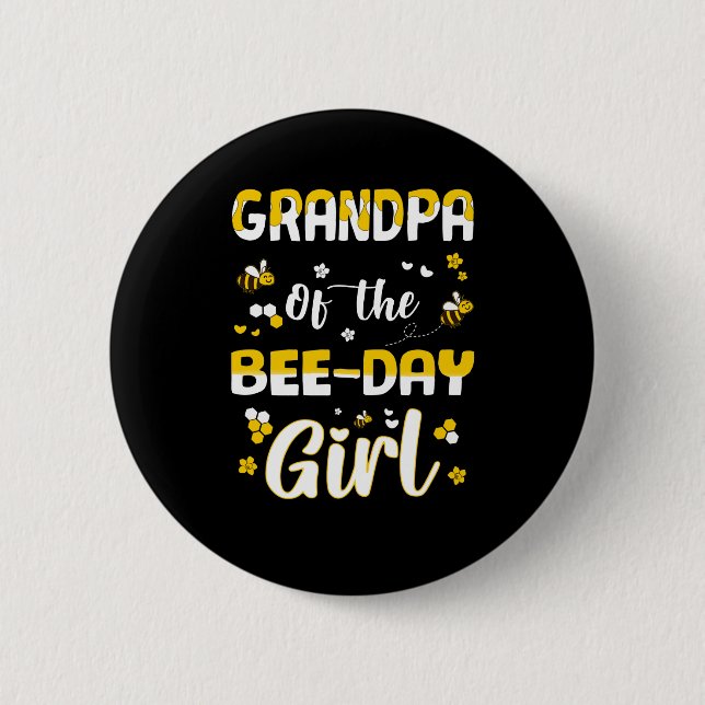 grandpa Bee day 6 Cm Round Badge (Front)