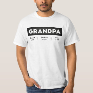 GRANDPA Belongs to GrandKids Names Father's Day  T-Shirt