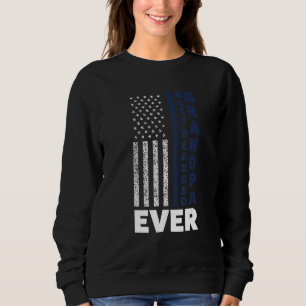 Grandpa Best Bearded Ever Officer Grandfather Sweatshirt
