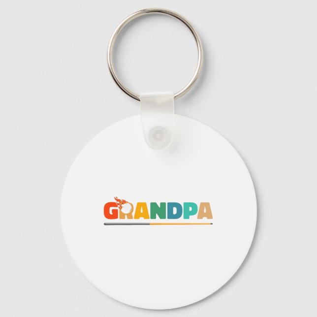 Grandpa Billiard Pool Cue 8-ll Billard - Billiards Key Ring (Front)