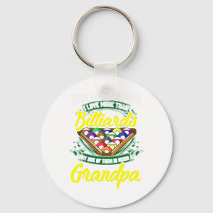 Grandpa Billiards Pool Game Player Ll Stick Papa G Key Ring