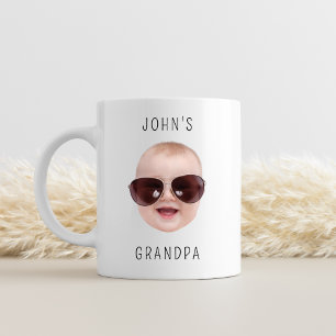 Grandpa Birthday, Baby Face Dady Gift, Custom Face Coffee Mug