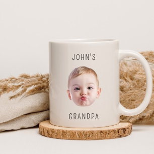 Grandpa Birthday, Baby Face Dady Gift, Custom Face Mug