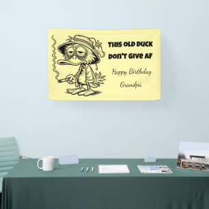 Grandpa Birthday DON'T GIVE AF Banner