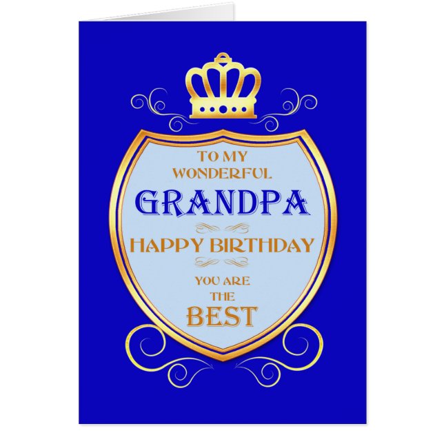 Grandpa Birthday with Shield (Front)
