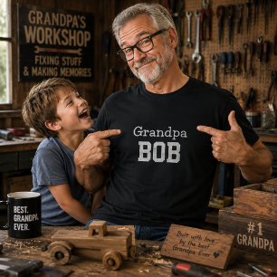 Grandpa Bob Personalised Name Funny Birthday Gift T-Shirt
