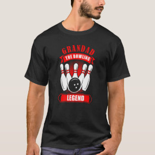 Grandpa Bowler Ten Pin Grandad Legend Bowling Prem T-Shirt