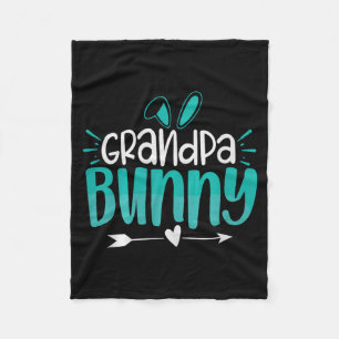 Grandpa Bunny Premium Tri-blend  Fleece Blanket