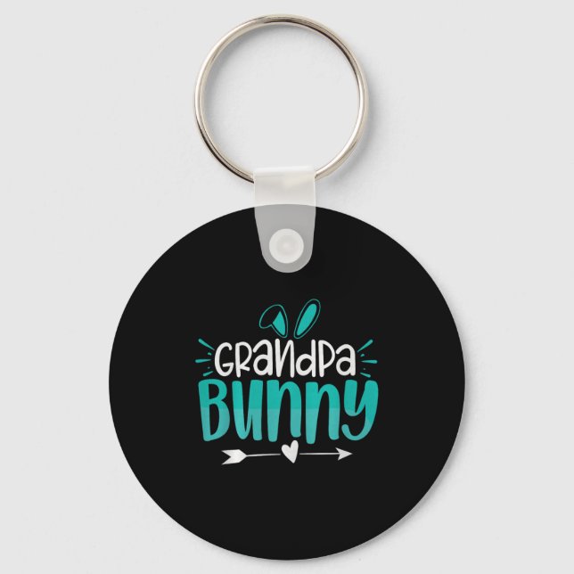 Grandpa Bunny Premium Tri-blend  Key Ring (Front)