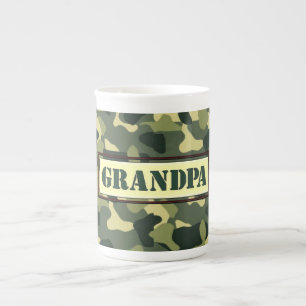 Grandpa Camo Bone China Mug
