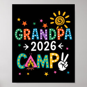 Grandpa Camp 2026 Family Vacation Summer Camping Poster