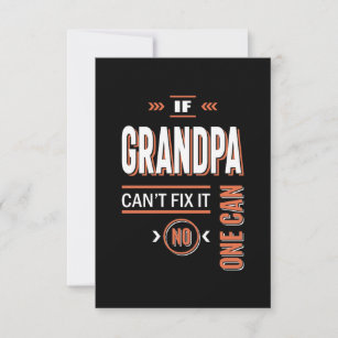 Grandpa Can't Fix It RSVP Card