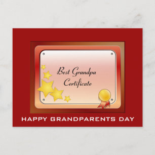 Grandpa Certificate Postcard (Personalise)