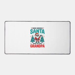 Grandpa Christmas Santa Family Desk Mat
