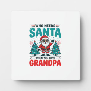 Grandpa Christmas Santa Family Plaque