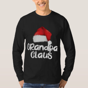 Grandpa Claus Christmas Family Matching Santa Hat T-Shirt