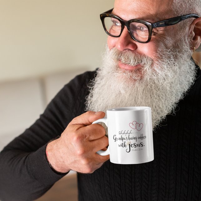 GRANDPA COFFEE WITH JESUS Christian Quiet Time  Coffee Mug (Creator Uploaded)