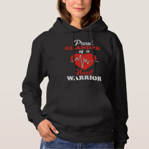 Grandpa Congenital Heart Defect Warrior CHD Awaren Hoodie